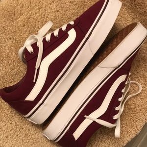Burgundy Vans